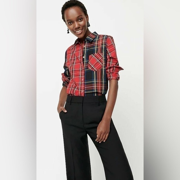 J.Crew Classic-fit Boy Shirt In Mixed Stewart Tartan Sz 10 - Picture 2 of 11